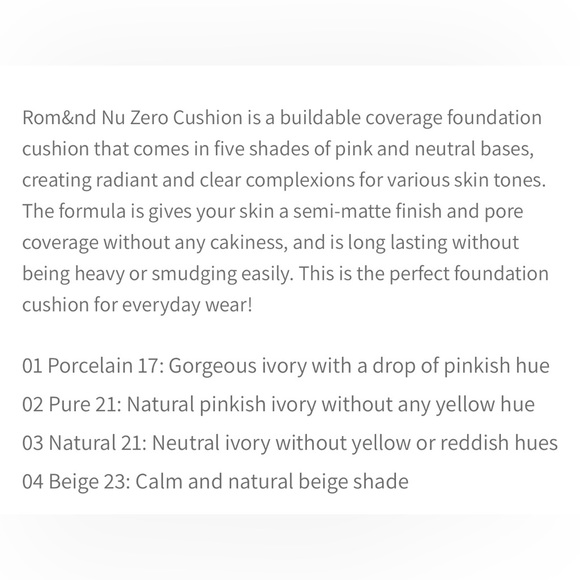 Rom&nd NU ZERO premium compact perfect coverage makeup 💋 03 Natural - Picture 13 of 15